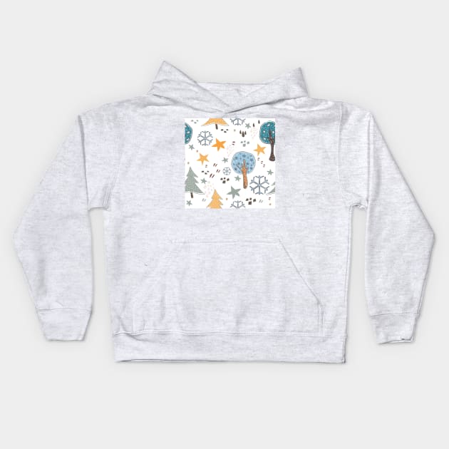 Winter Forest Kids Hoodie by Countryside